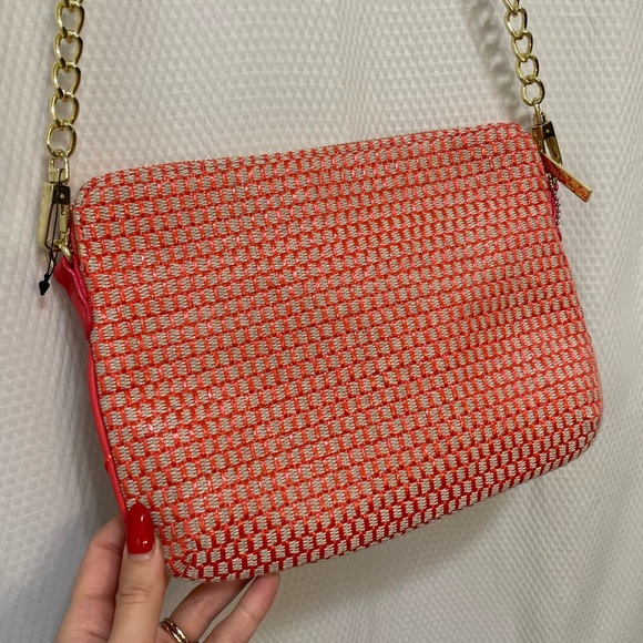 NWT Olivia + Joy Sabrina Envelope Style Gold Chain Satchel Crossbody Purse - Picture 8 of 10